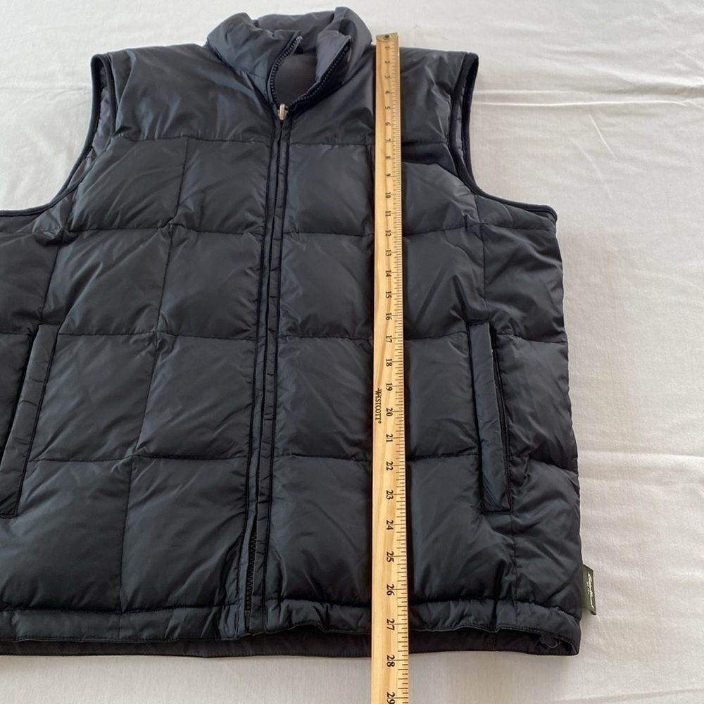 Eddie Bauer Goose Down Fill Black or Gray Reversible Quilted Puffer Vest. Warm! - Picture 9 of 14